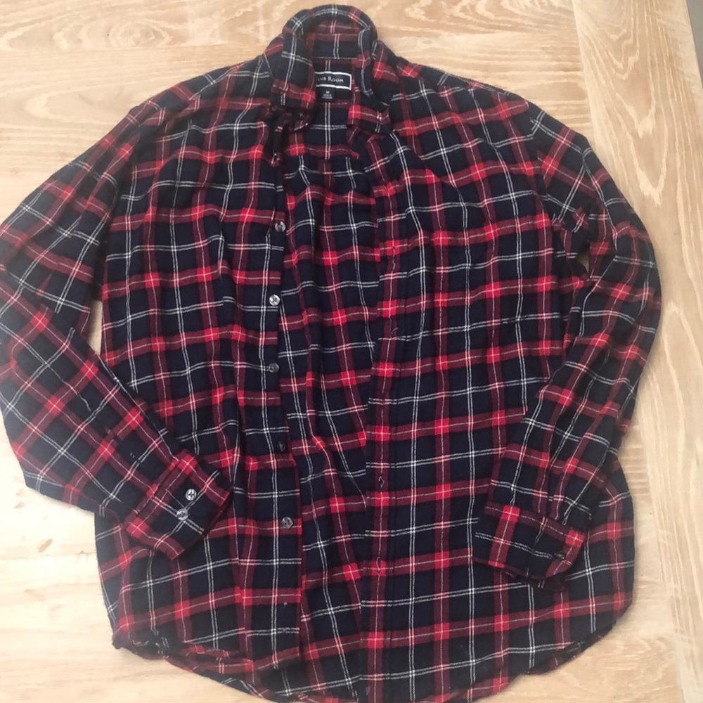 Men’s Red and Blue Flannel